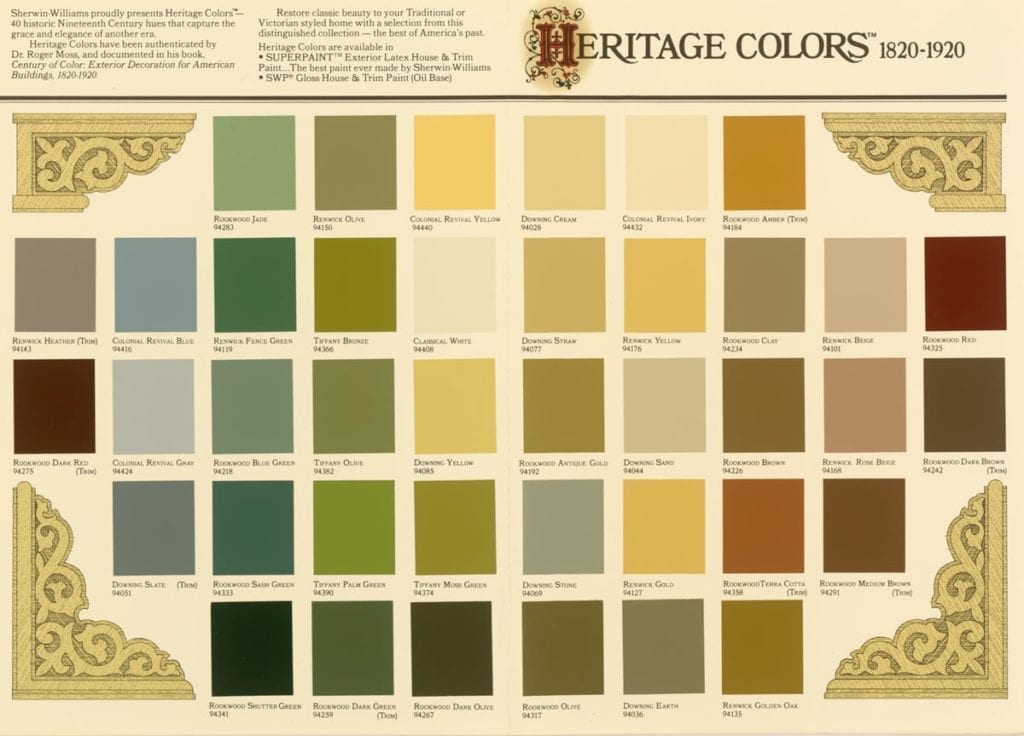 heritage colour schemes